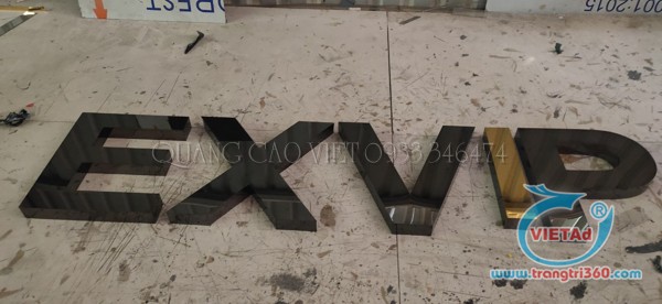 Chữ inox đen bóng – Sang trọng & hiện đại