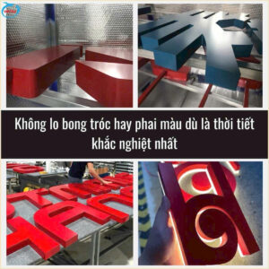 Chữ inox sơn hấp nhiệt – Màu sắc bền lâu