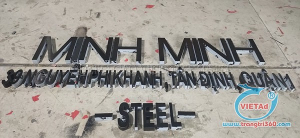 Chữ inox đen xước – Lựa chọn cao cấp