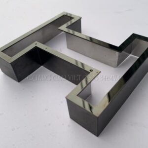 Chữ inox đen gương bóng – Sáng bóng nổi bật