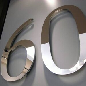 Chữ inox trắng gương – Phản chiếu nổi bật