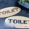 bảng toilet gỗ - mẫu 1 - Quảng Cáo Việt