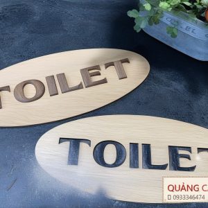 bảng toilet gỗ - mẫu 1 - Quảng Cáo Việt
