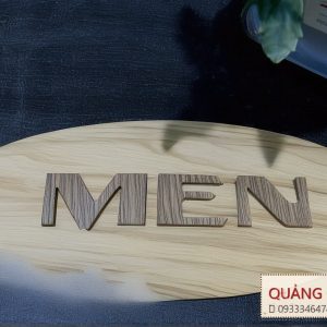 bảng toilet gỗ - mẫu 2 - Quảng Cáo Việt